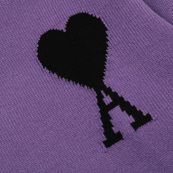 Ami Women's Purple Sweater Turtlenecks - Picture 4 of 8